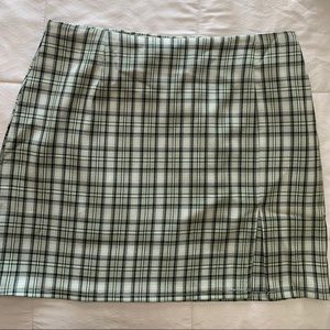 Princess Polly plaid slit skirt